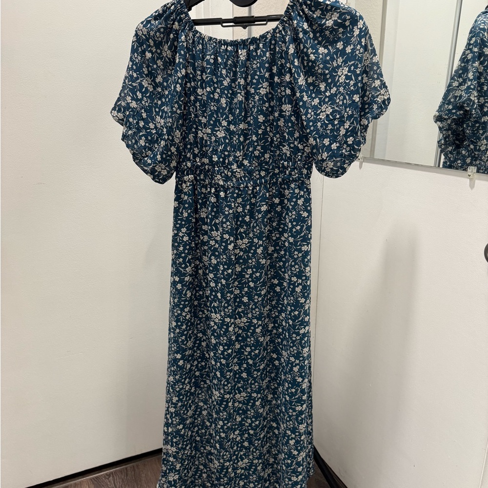 Floral Blue Dress